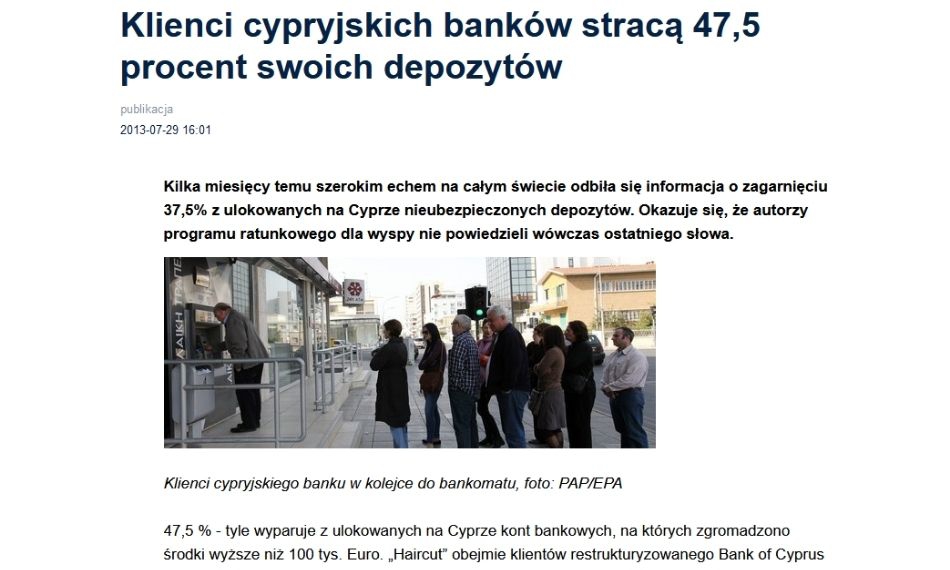 cypr klienci traca depozyty panika bankowa