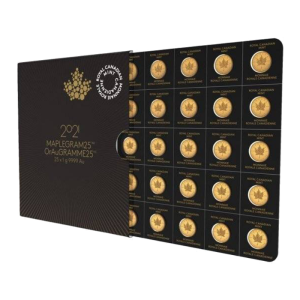 Kanadyjski Liść Klonowy Maplegram 25x1g złota 2023/24 - 10 dni